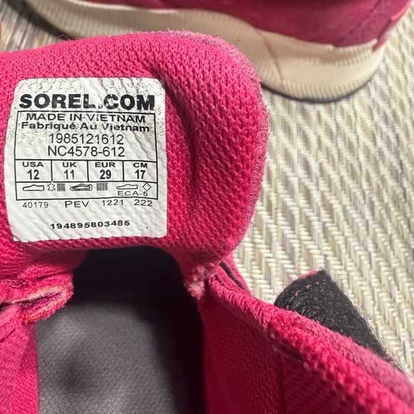 Sorel Pink Sneakers Classic Low-Top Design Toddler Girl 12 Box3 - Picture 5 of 7